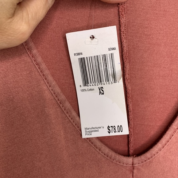 FOR THE REPUBLIC Dress Apricot BOHO COTTON Tiered V-Neck (READ DESCRIPTION) XS - Picture 10 of 13